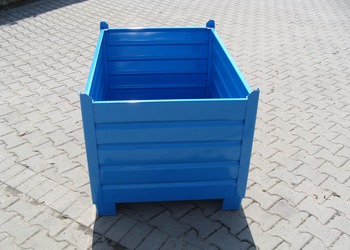 Stahl behälter, Stapelboxen, Transportcontainer, Transportwagen
