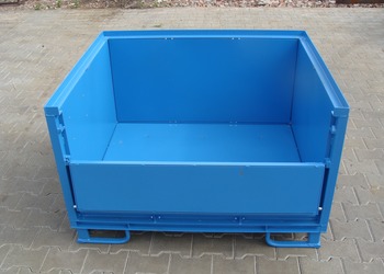 Stahl behälter, Stapelboxen, Transportcontainer, Transportwagen