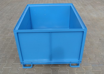 Stahl behälter, Stapelboxen, Transportcontainer, Transportwagen